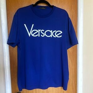 Versace T-Shirt Blue with embroidery